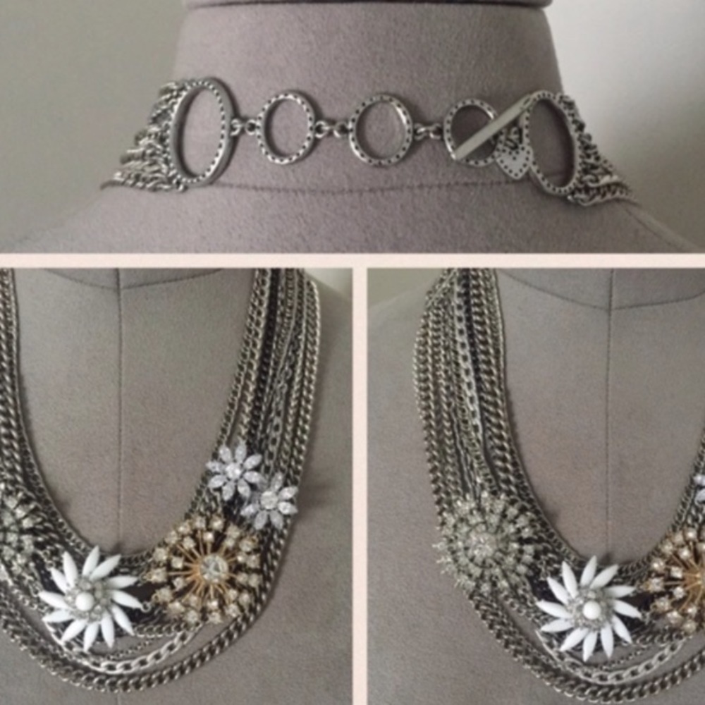 Stella & Dot | Multi Chain Metropolitan Crystal Jeweled NEW Statement Ne… - Picture 9 of 11